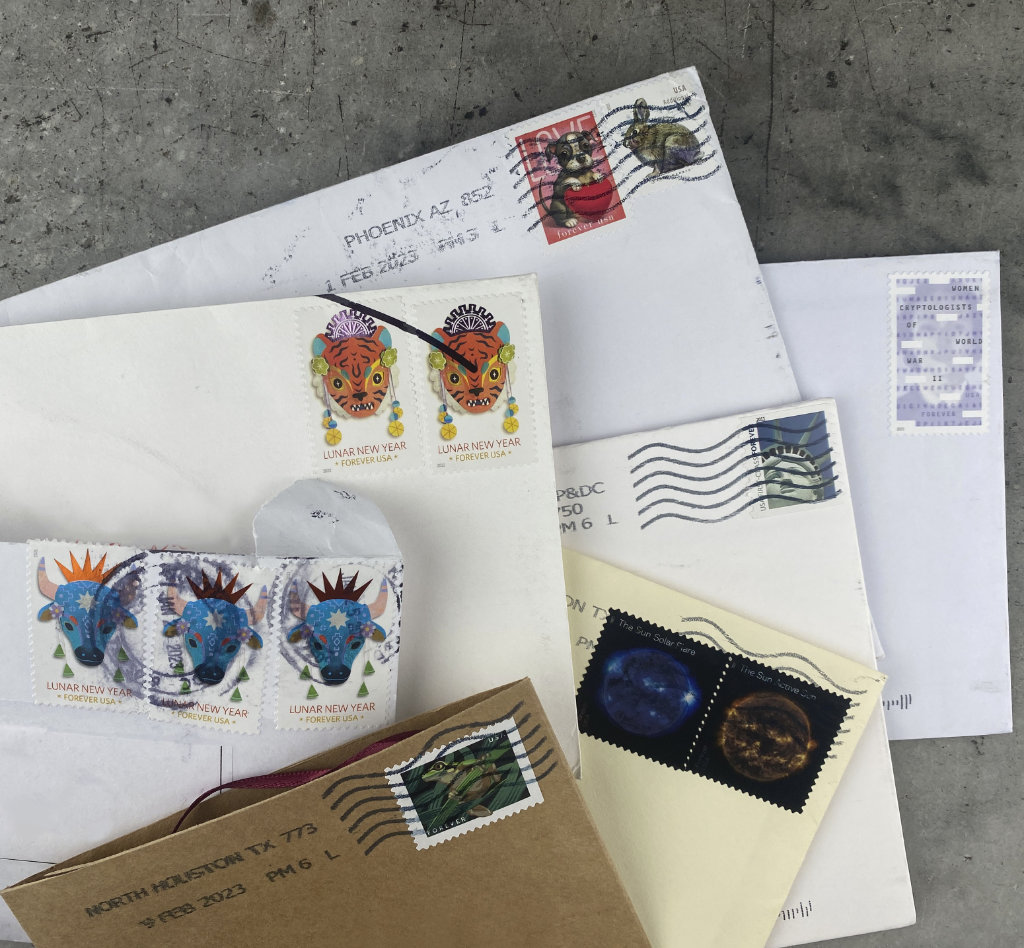 Stamped envelopes
